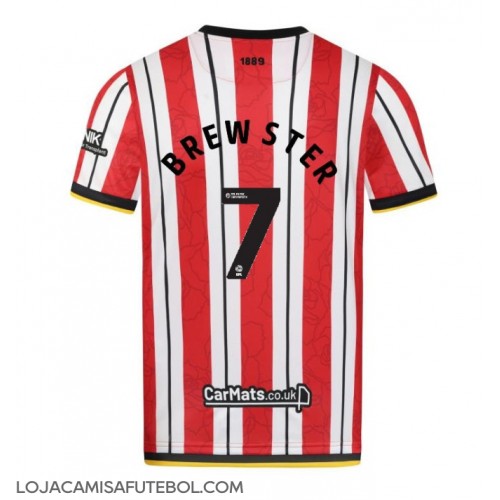 Camisa de Futebol Sheffield United Rhian Brewster #7 Equipamento Principal 2024-25 Manga Curta